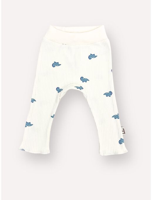 Штанишки Bebo в рубчик для новорожденных c поясом из рибаны, Мини дино