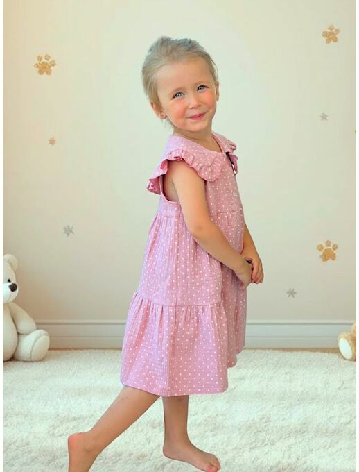 Детское летнее платье Bebo (Бебо) из муслина для девочки также подойдет для посещения детского садика круглый год, для фотосессий, прогулок, для отдыха на море и на природе.