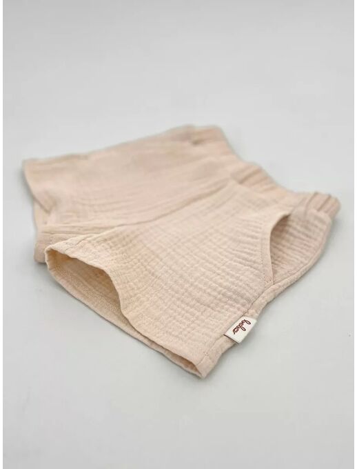 Шорты с карманами из муслина, цвет Светло-бежевый