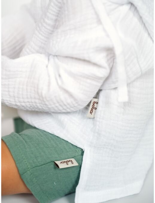 Шорты с карманами из муслина, цвет Мятный