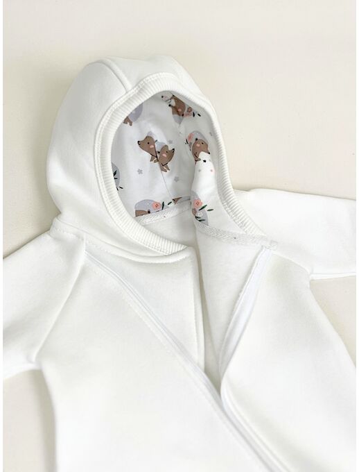 Теплый комбинезон для новорожденного из футера