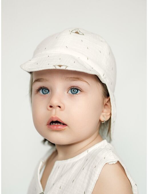 Бейсболка для новорожденного из муслина Bebo, Вигвам, Расцветка одежды: Вигвамы, Выбрать размер: 38-40