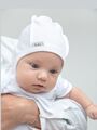 Детская шапочка чепчик Bebo для новорожденного со швами наружу, Белый