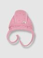 Детская шапочка чепчик Bebo для новорожденного со швами наружу, Сердечки на розовом