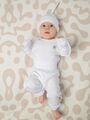 Детские штанишки-ползунки Bebo с широкой резинкой и манжетами, Белый