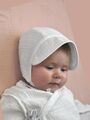 Детская муслиновая шапочка чепчик Bebo для новорожденного с козырьком, Белый