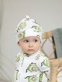 Шапочка для новорожденных с узелком Bebo, Авокадо-котики, Расцветка одежды: Авокадо-котики, Выбрать размер: 40-44, изображение 4