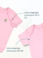 Боди для новорожденного Bebo с коротким рукавом, Розовый