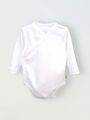 Боди кимоно для новорожденных с длинным рукавом, Белый