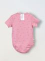 Боди кимоно для новорожденных короткий рукав Сердечки на розовом
