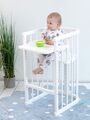Белая приставная детская кроватка-трансформер для новорожденных Bebo Bali