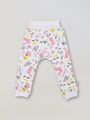 Детские штанишки-ползунки для малышей Bebo с широкой резинкой и манжетами, Зайчики в цветах