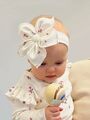 Нарядная повязка на голову для новорожденной девочки с цветком Bebo, Букетики