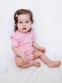 Боди кимоно для новорожденных с коротким рукавом и рюшами Розовый