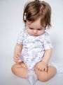 Боди кимоно для новорожденных короткий рукав Зайчики и Птички р-ры 56-68, Расцветка одежды: Зайчики и птички, Выбрать размер: 62, изображение 2