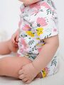 Боди кимоно для новорожденных короткий рукав Зайчики