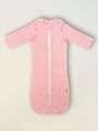 В пеленке-коконе с рукавами на молнии с двумя бегунками Bebo (Бебо) новорожденного легко перепеленать, цвет Чайная роза