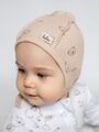 Чепчик Bebo в рубчик, шапочка для новорожденного, Мишки