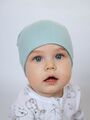 Эластичная шапочка с с зарученым краем Bebo, Мятно-бирюзовый