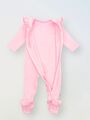 Комбинезон с рюшей по пройме и рюшей по лапкам, Розовый