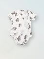 Боди кимоно для новорожденных короткий рукав Ежики с цветами р-ры 56-80, Расцветка одежды: Ежики с цветами, Выбрать размер: 56, изображение 3